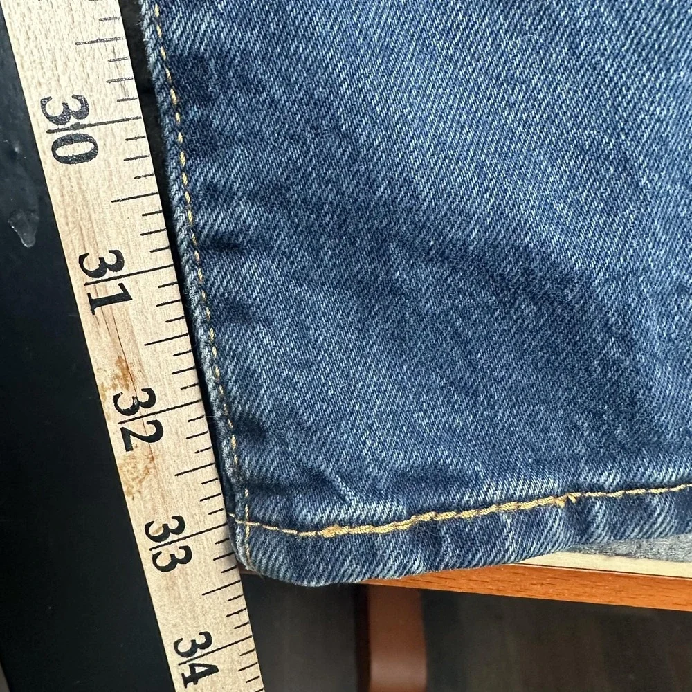 Levi's 501 Jeans Mens 30x34 Blue Medium Wash Button Fly Straight Leg